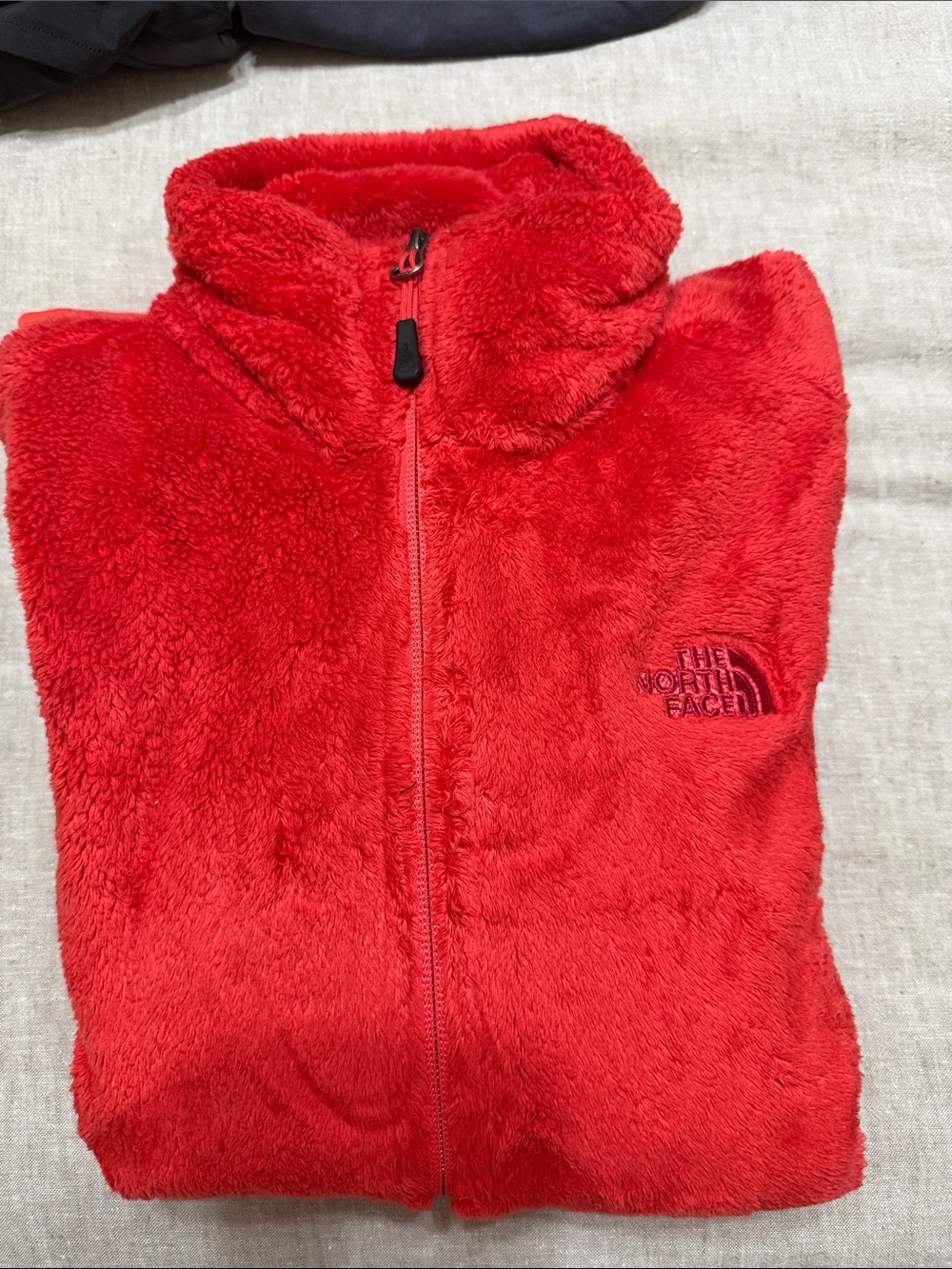 The North Face Red Plush Full-Zip Fleece Jacket